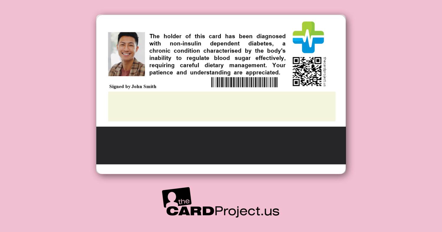 Type 2 Diabetes Premium Medical Card (REAR)